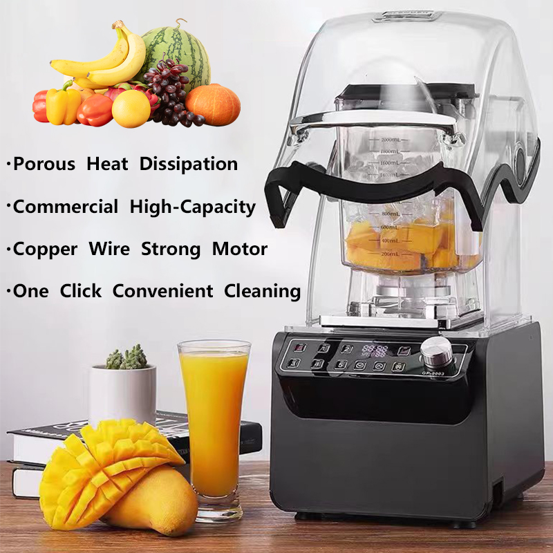 Blender High Power - Mélangeur de glace Commercial 1800W, Machine
